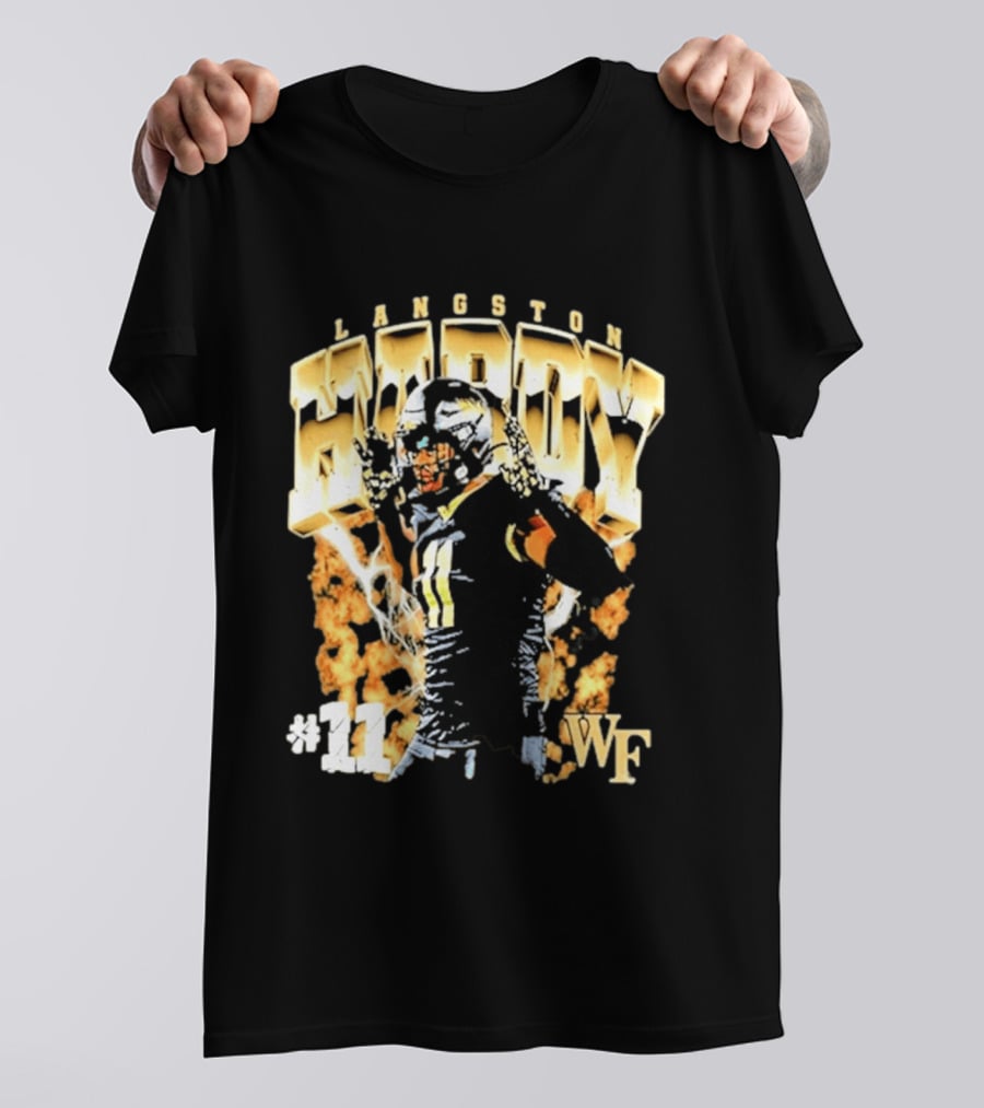 Ncaa Football Langston Hardy Wake Forest Demon Deacons #11 WF T-Shirt