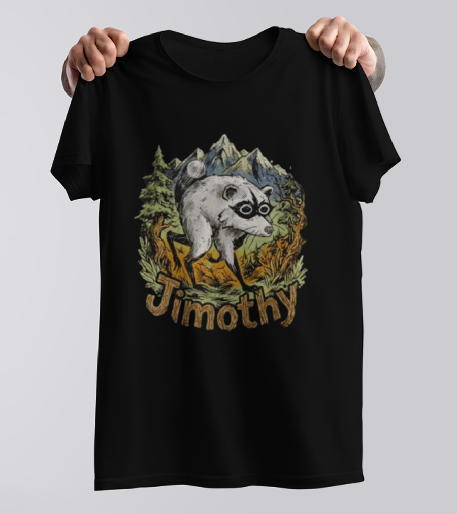 Jimothy Raccoon Mountain Forest Nature Mountains T-Shirt