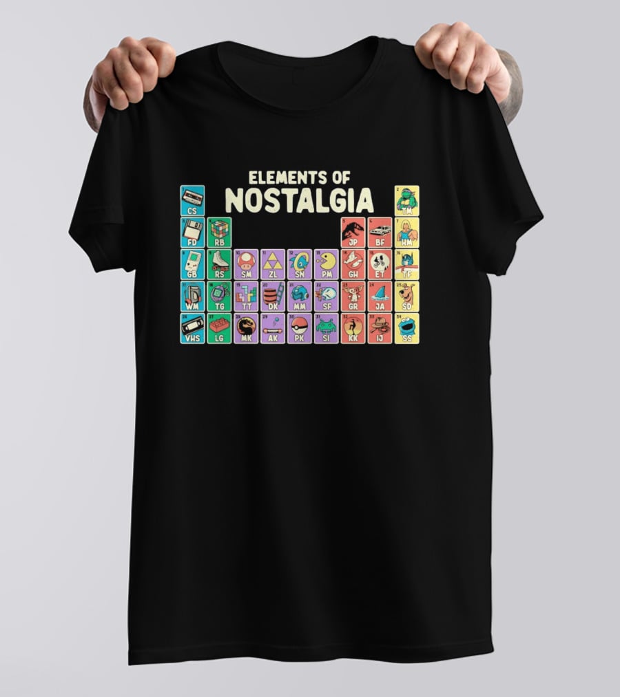 Elements Of Nostalgia Periodic Table Classic Memories T-Shirt