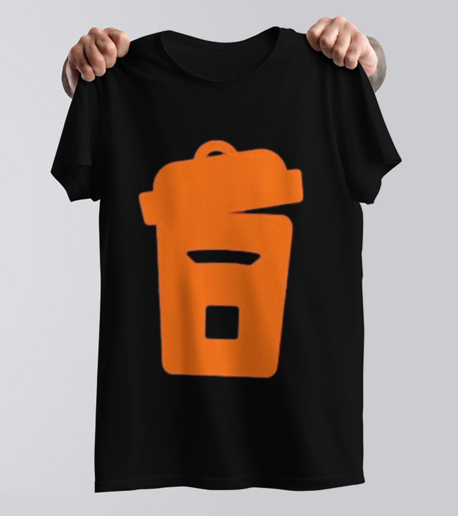 Orange Trash Can Garbage Bin Waste Basket T-Shirt