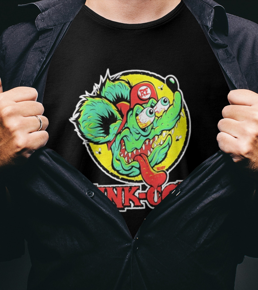 Fink Oe's Rat Fink RE Beast Ed Roth Hot Rod T-Shirt