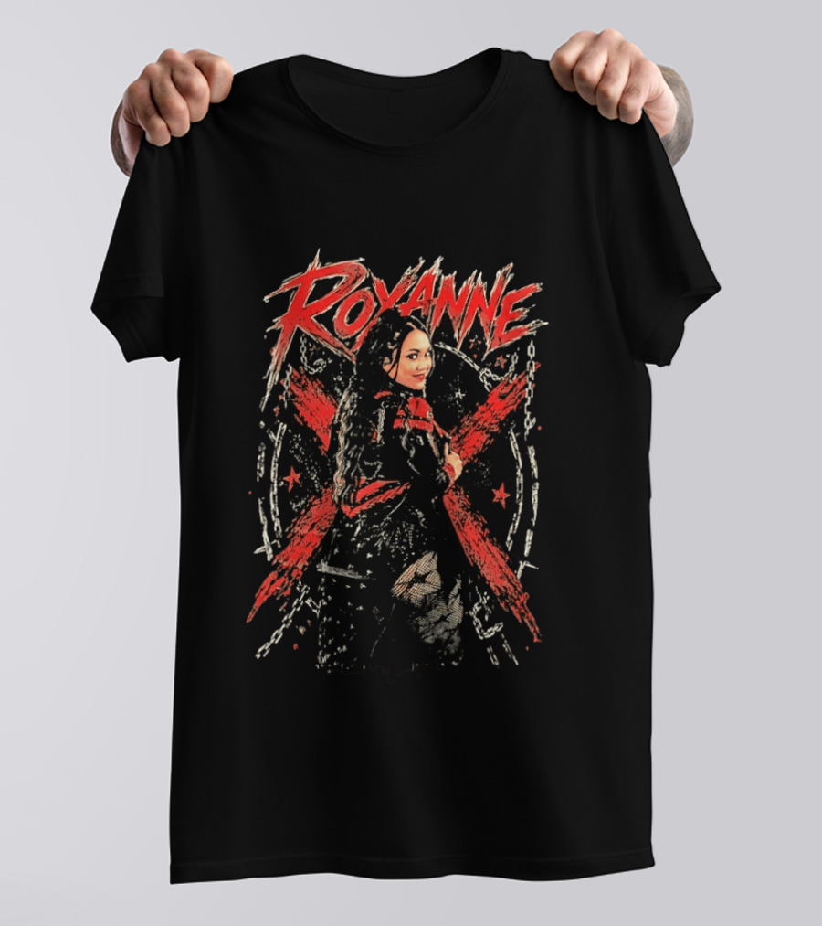 Roxanne WWE Wrestling Red And Black Star T-Shirt