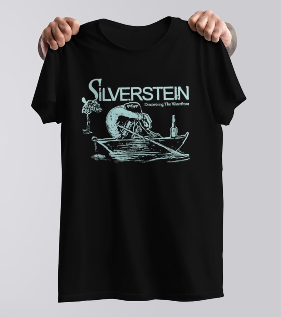 Silverstein Discovering The Waterfront Album Art Vintage Boat Scene T-Shirt