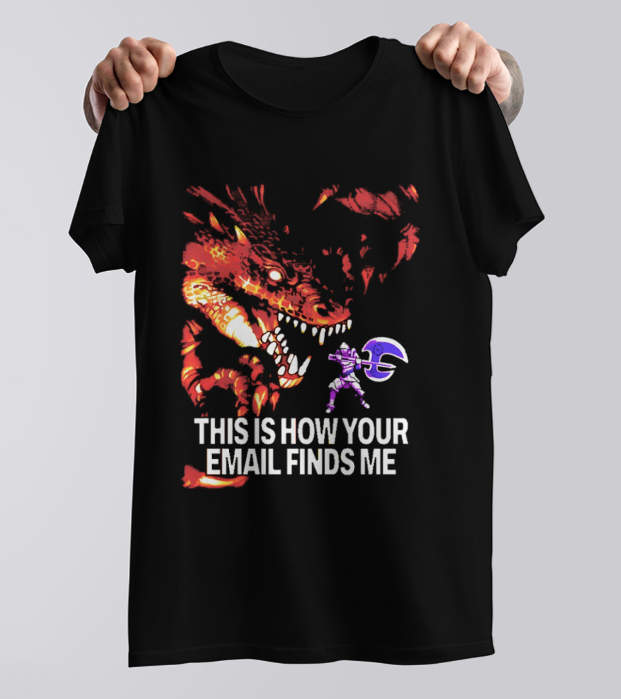 This Is How Your Email Finds Me Dragon Knight Fantasy Battle T-Shirt