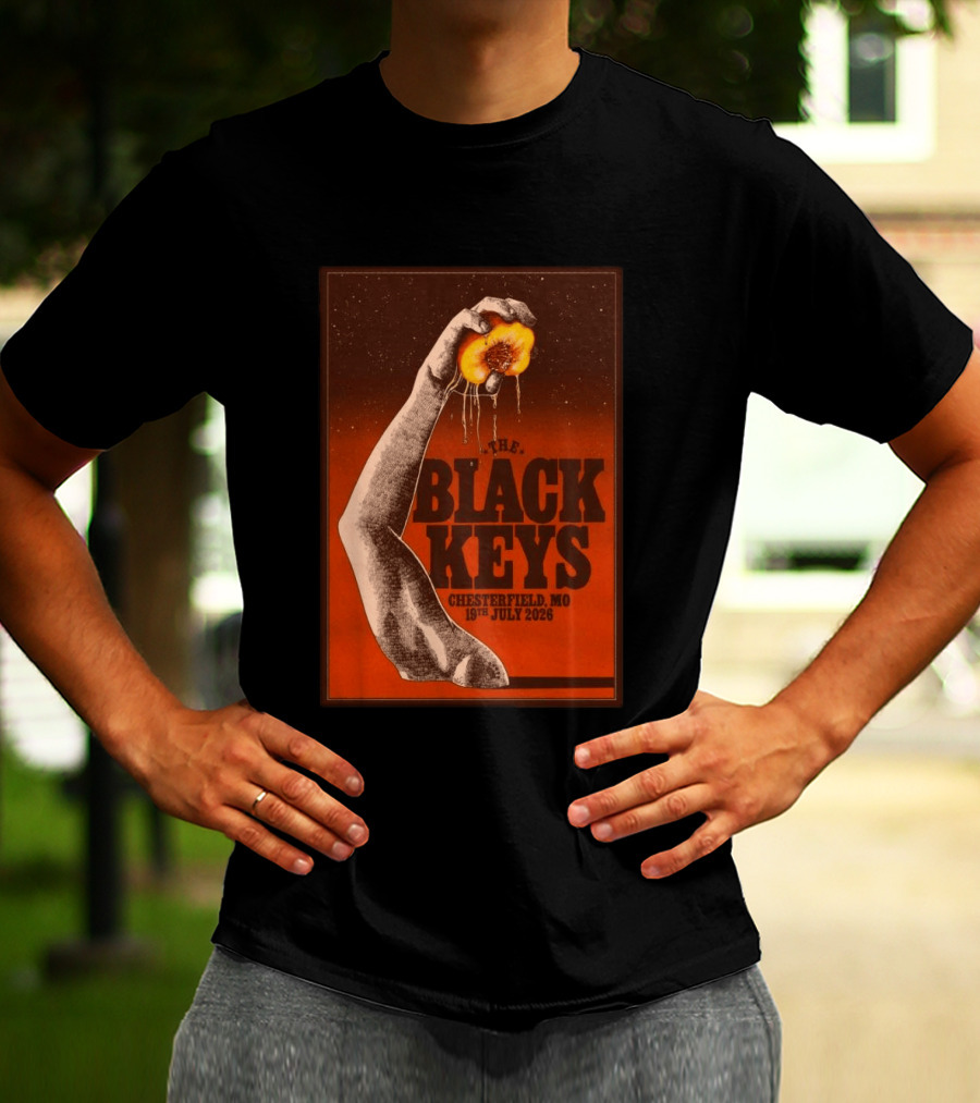 The Black Keys Chesterfield MO 19th July 2026 Dripping Peach Arm T-Shirt