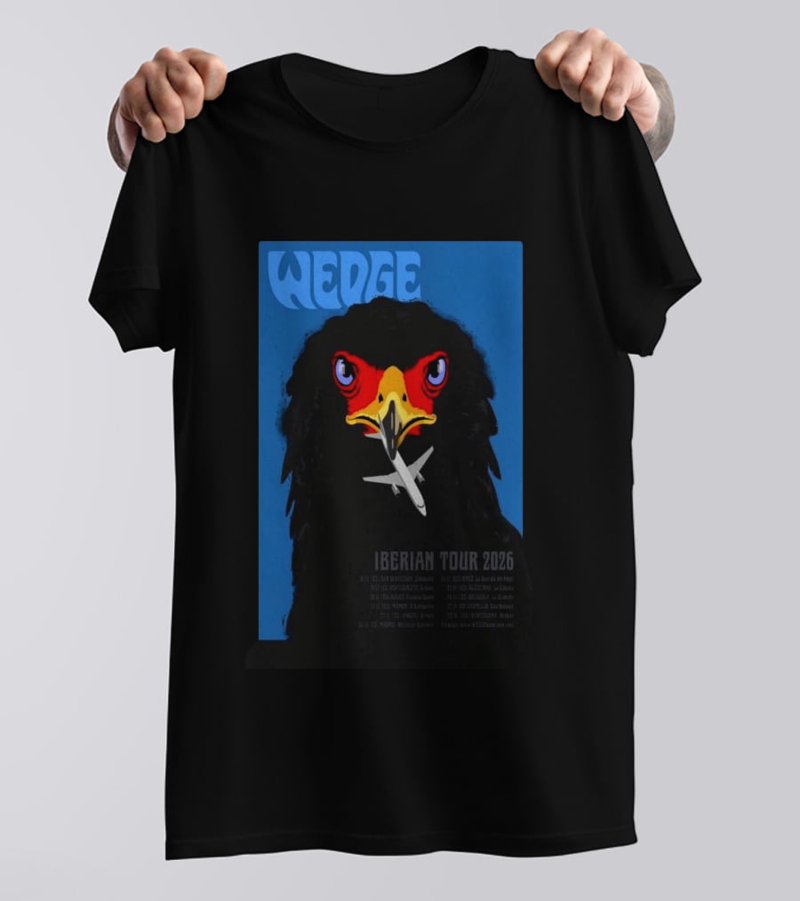 Wedge Iberian Tour 2026 With Airplane And Eagle T-Shirt