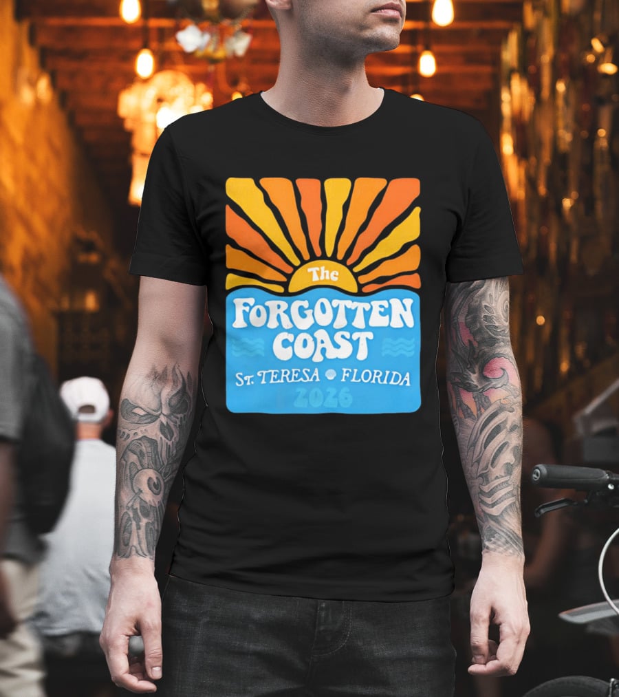 The Forgotten Coast St Teresa Florida 2026 Sunset Waves T-Shirt