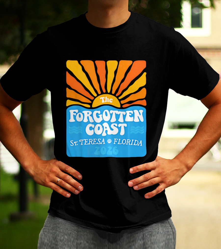 The Forgotten Coast St Teresa Florida 2026 Sunset Waves T-Shirt