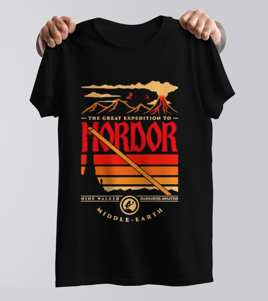 The Great Expedition To Mordor Middle Earth Journey Adventure Walking Challenge T-Shirt