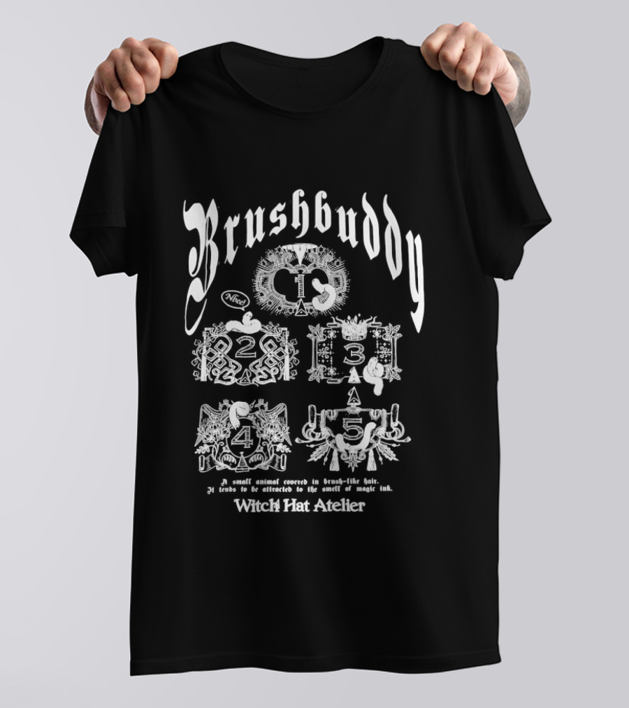 Brushbuddy Small Animal Magic Ink Witch Hat Atelier T-Shirt
