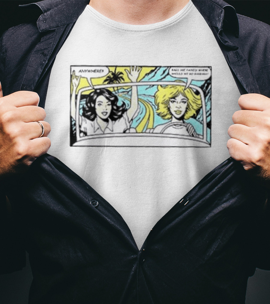 Bags Are Packed Where Should We Go Barbara Pop Art Comic Road Trip Adventure T-Shirt