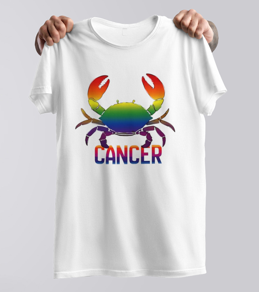 Cancer Rainbow Crab LGBT Pride T-Shirt