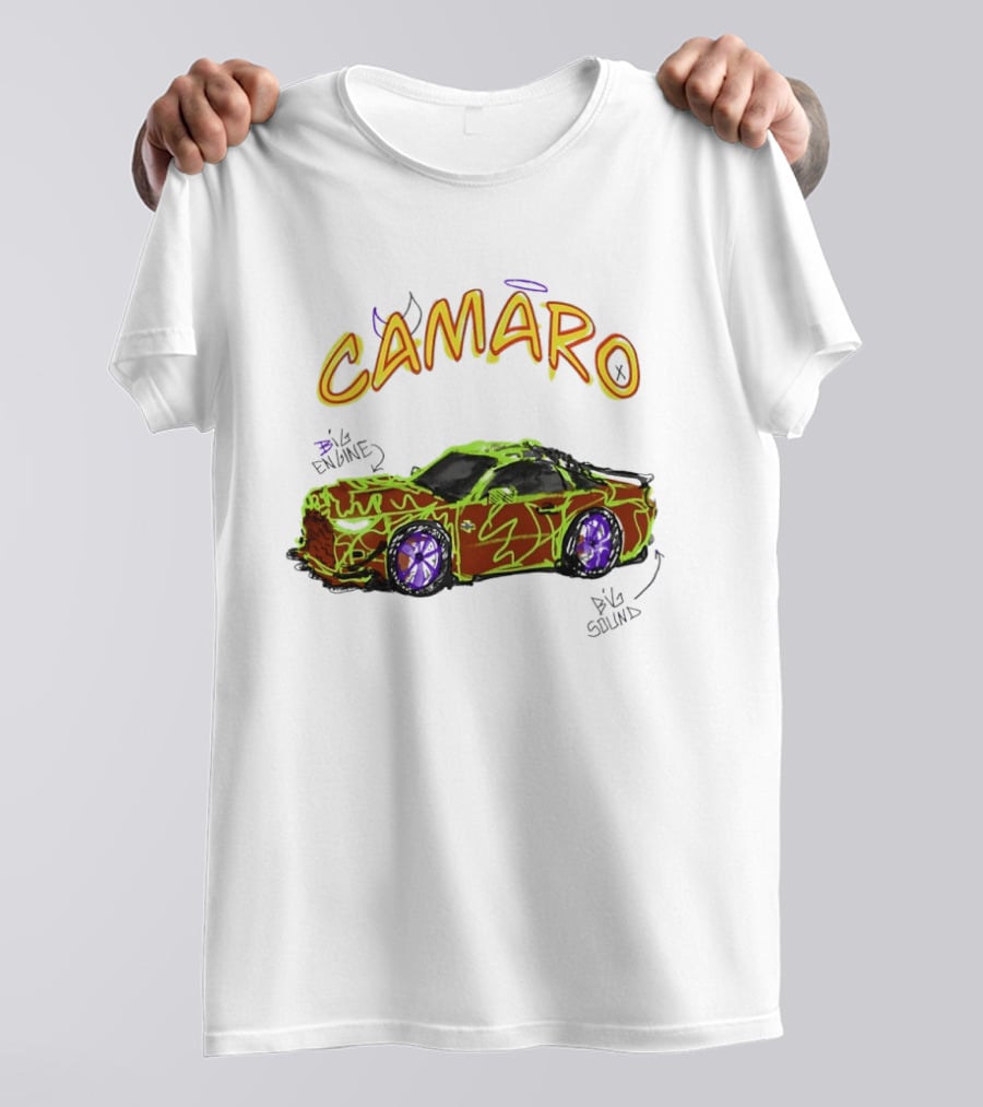 Camaro Big Engine Big Sound Vibrant Street T-Shirt