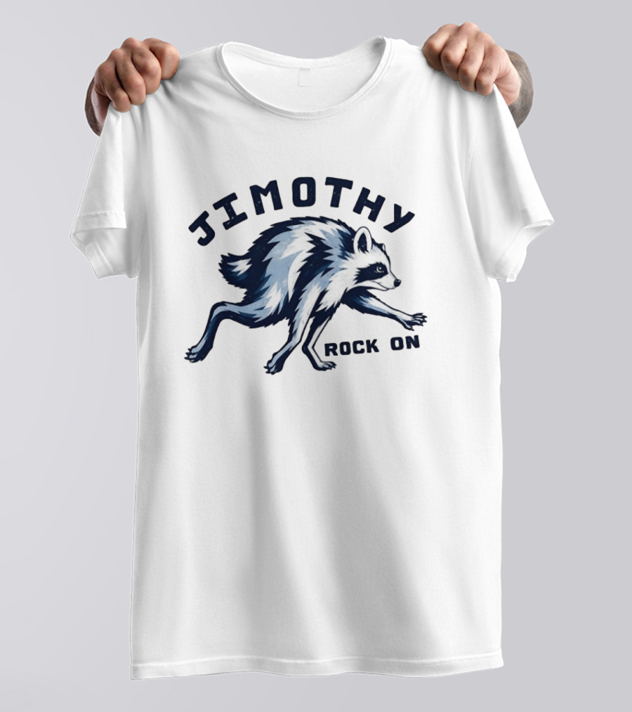 Jimothy Rock On Raccoon T-Shirt