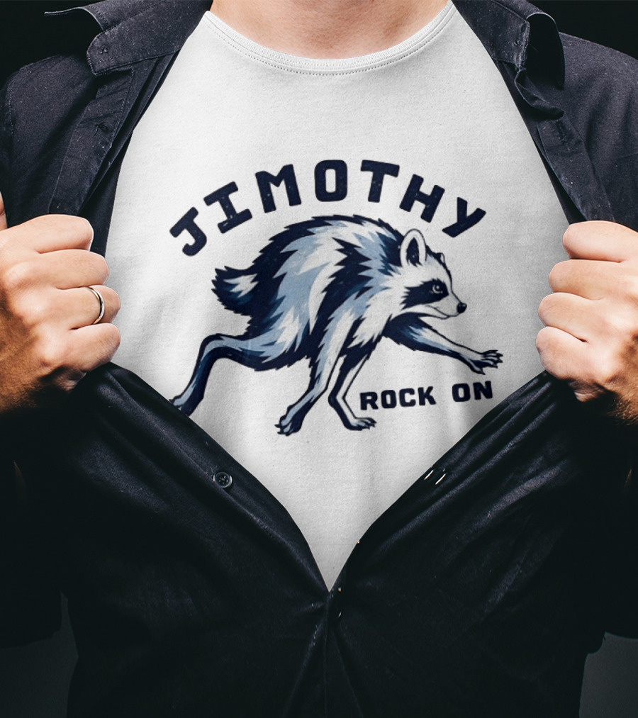 Jimothy Rock On Raccoon T-Shirt