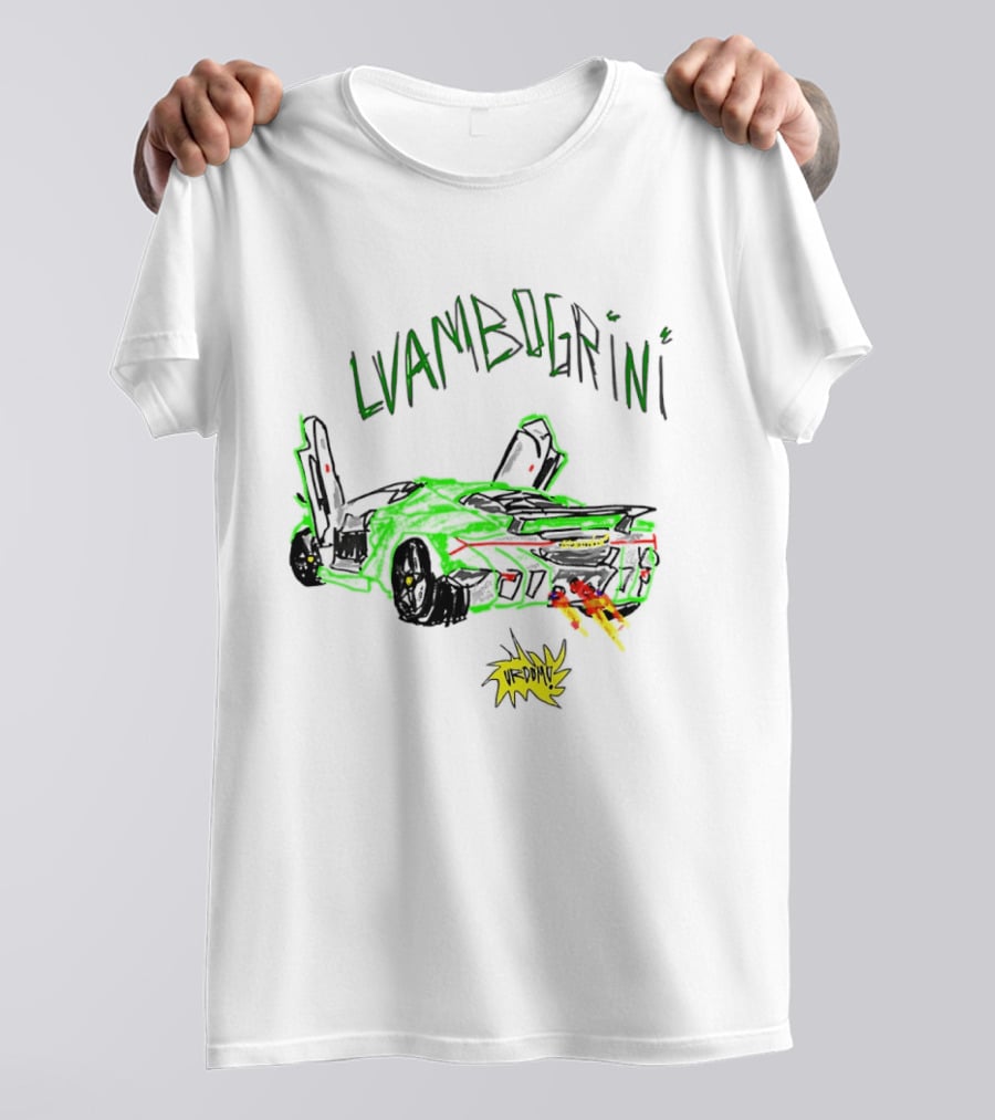 Lvambogrini Urdomo Sports Car Lamborghini Drawing T-Shirt