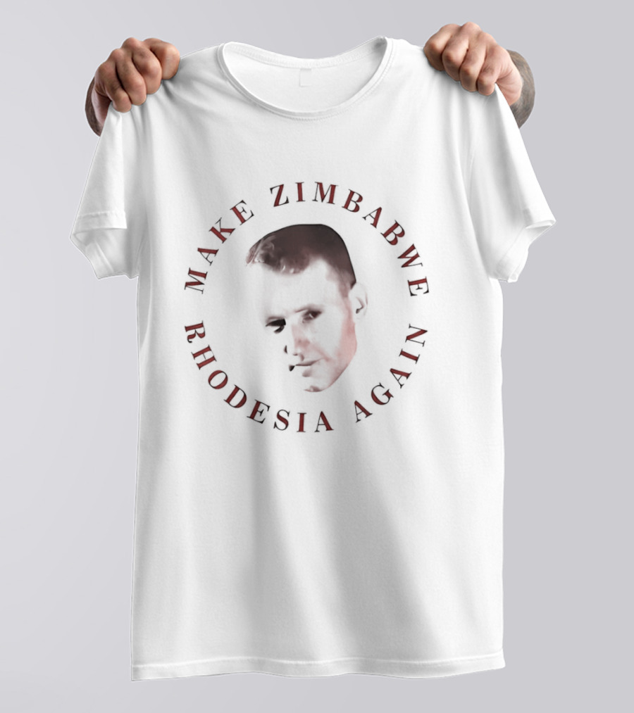Make Zimbabwe Rhodesia Again Ian Smith Political Face T-Shirt