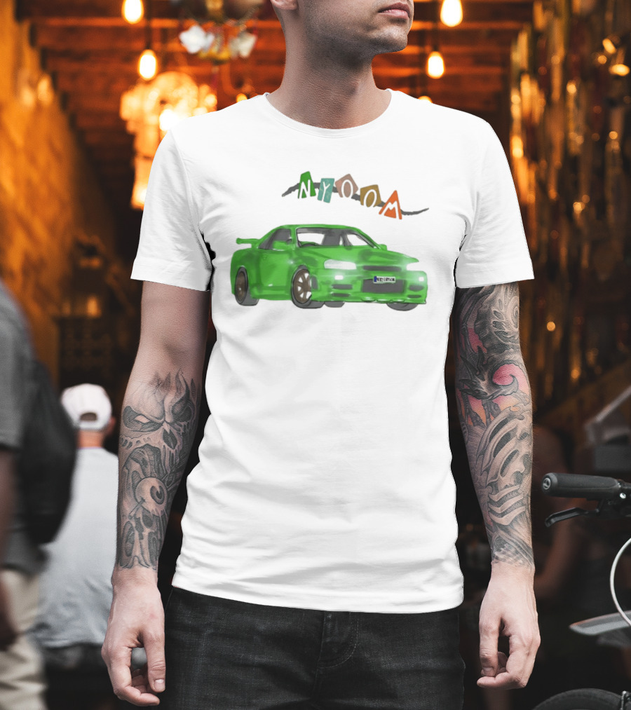Nissan Skyline R34 GTR Nyoom JDM Drift Car Fan T-Shirt