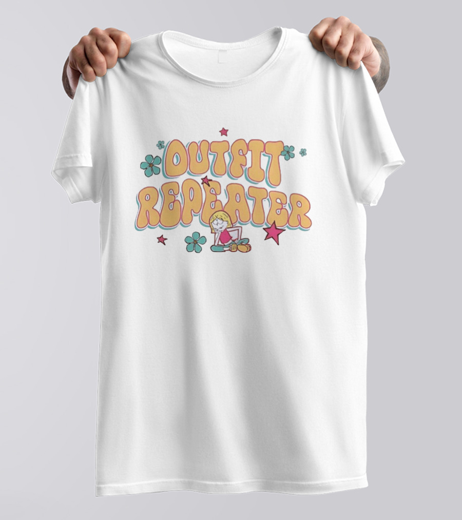 Outfit Repeater Fashion Aesthetic Cartoon Character Flowers Stars T-Shirt