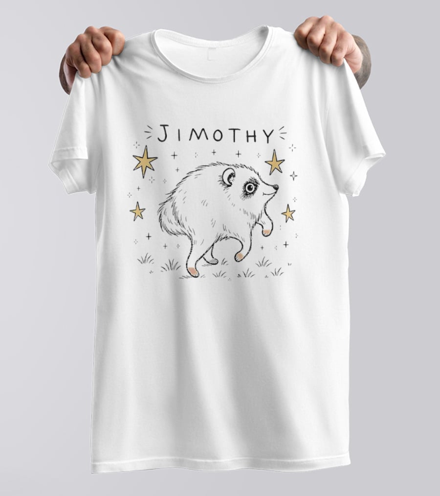 Jimothy Raccoon Hedgehog Stars Animal T-Shirt