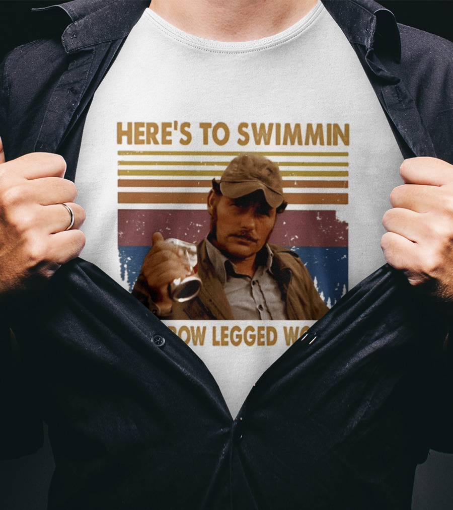 Robert Shaw Here's To Swimmin Jaws Bow Legged Women T-Shirt