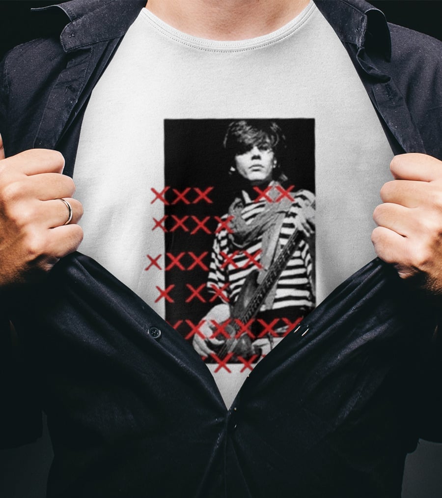 Simon Le Bon Duran Duran 80s Pop Striped T-Shirt