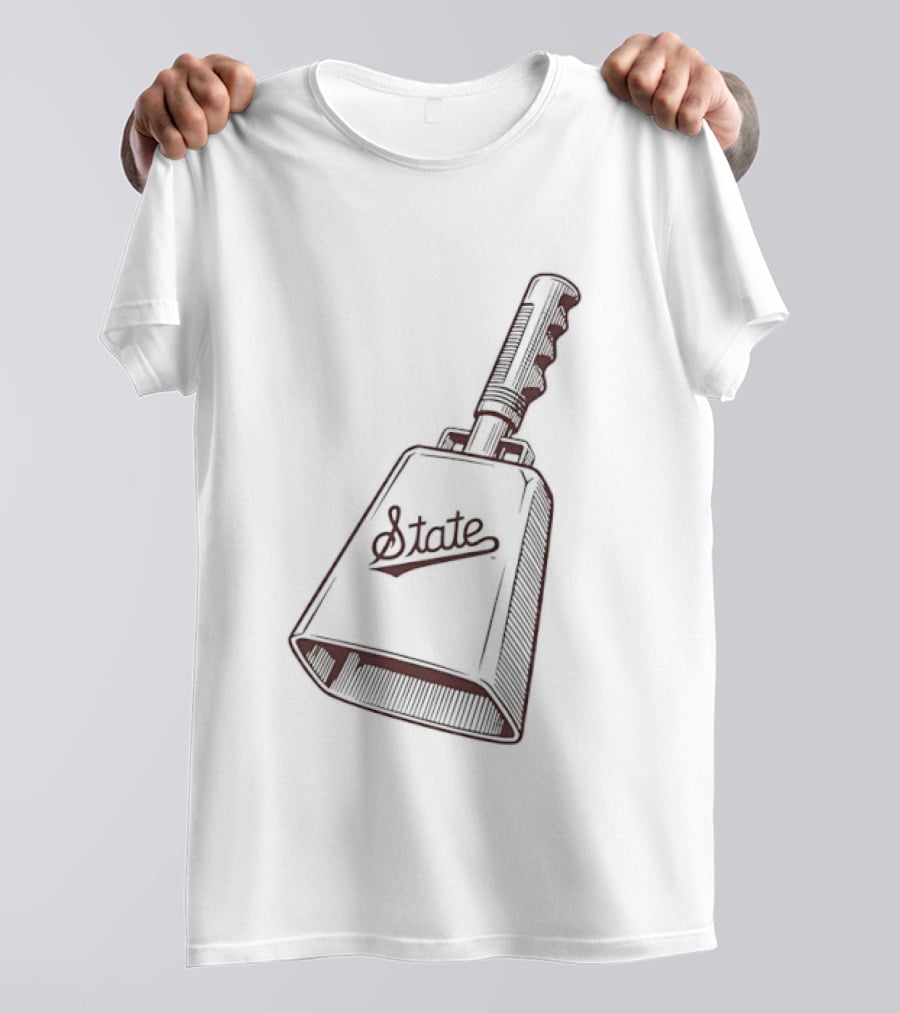 State Cowbell Mississippi State NCAA Football Logo College Game Day Fan Gear T-Shirt