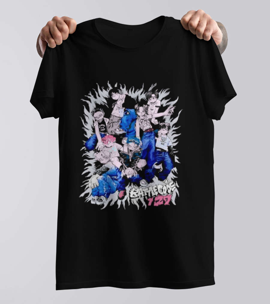Battlecode 127 Anime Manga Characters Dynamic Group Pose T-Shirt