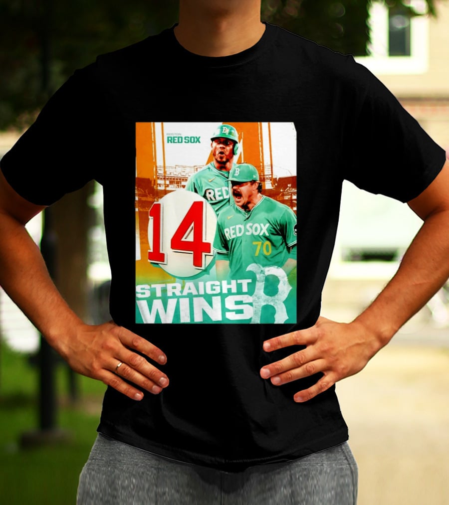 Boston Red Sox 14 Straight Wins Number 70 Celebration T-Shirt
