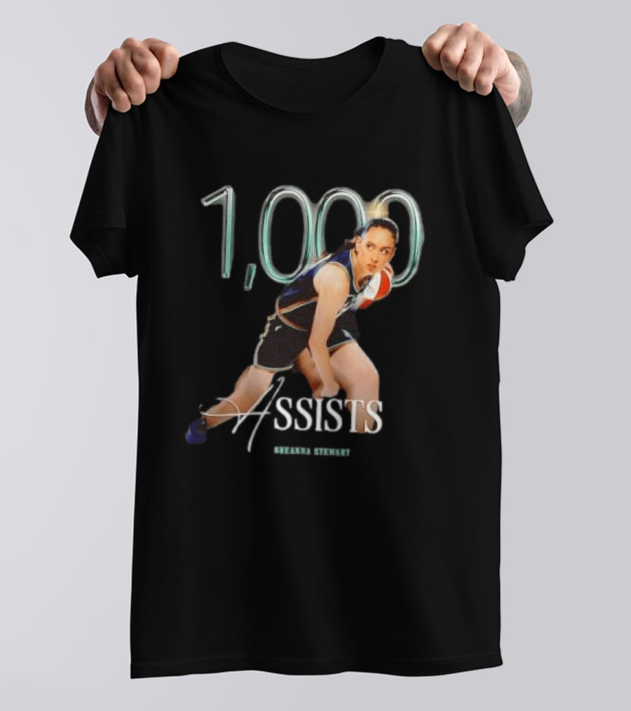 Breanna Stewart 1000 Assists Milestone New York Liberty Basketball Star T-Shirt