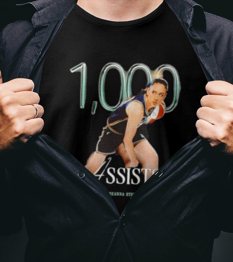 Breanna Stewart 1000 Assists Milestone New York Liberty Basketball Star T-Shirt
