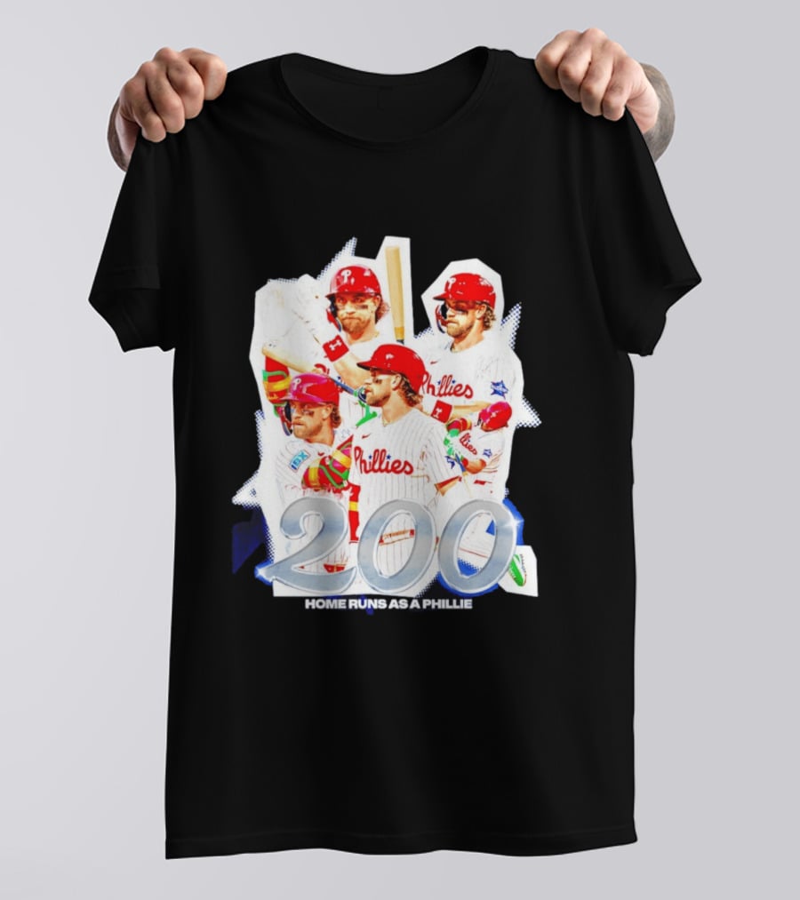 Honor Bryce Harper's Phillies 200 Home Runs T-Shirt