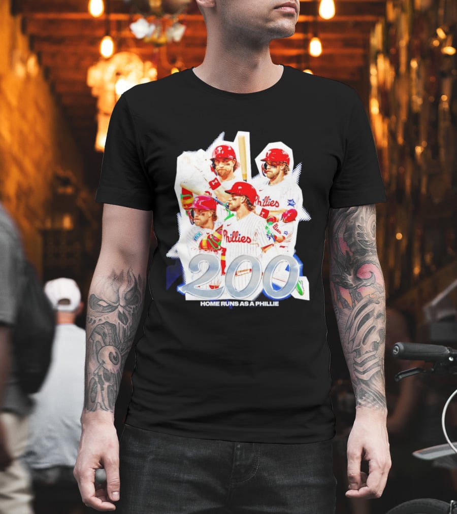 Honor Bryce Harper's Phillies 200 Home Runs T-Shirt