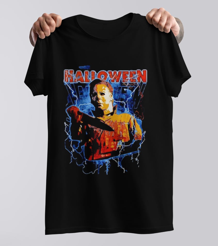 Halloween Lightning Mike Myers Horror Movie T-Shirt