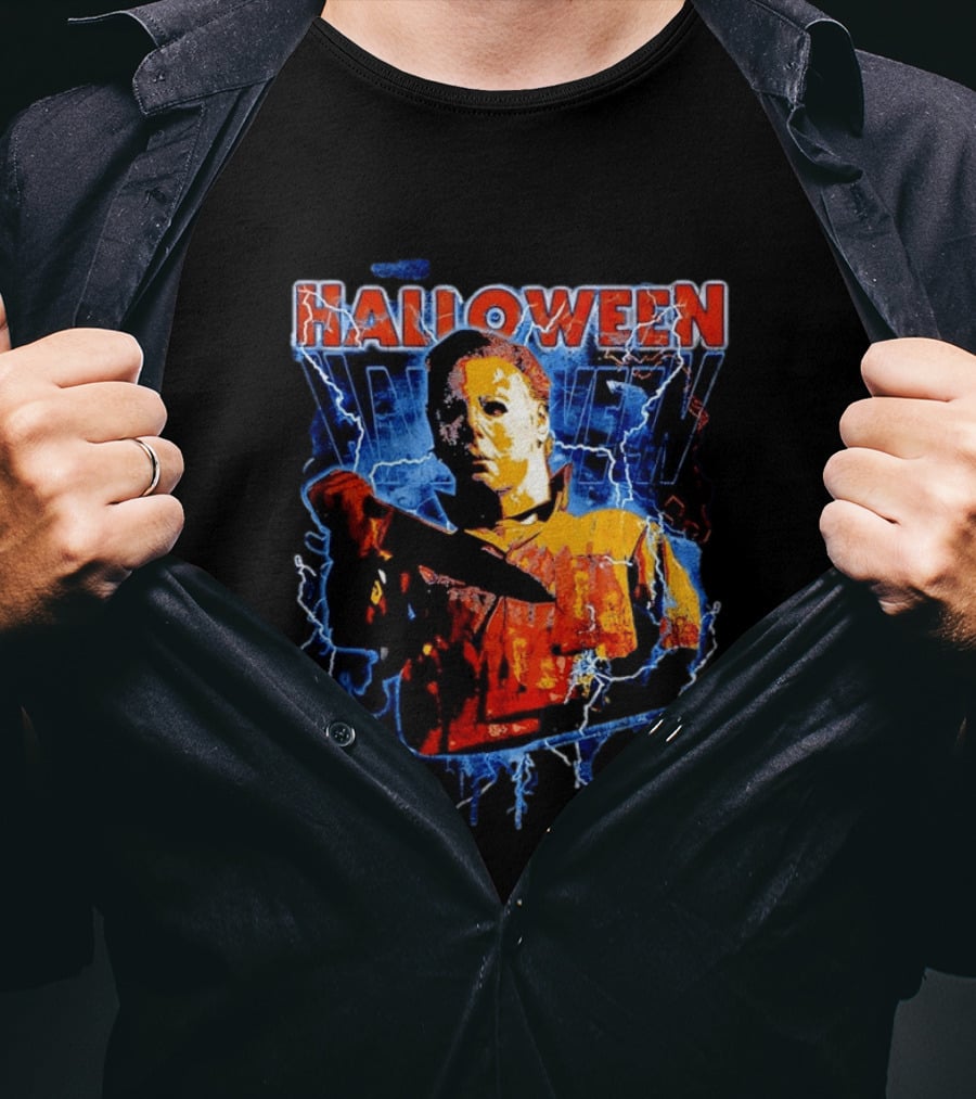 Halloween Lightning Mike Myers Horror Movie T-Shirt