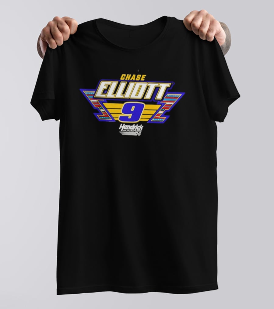 Chase Elliott 9 Hendrick Motorsports Racing NASCAR American Flag T-Shirt