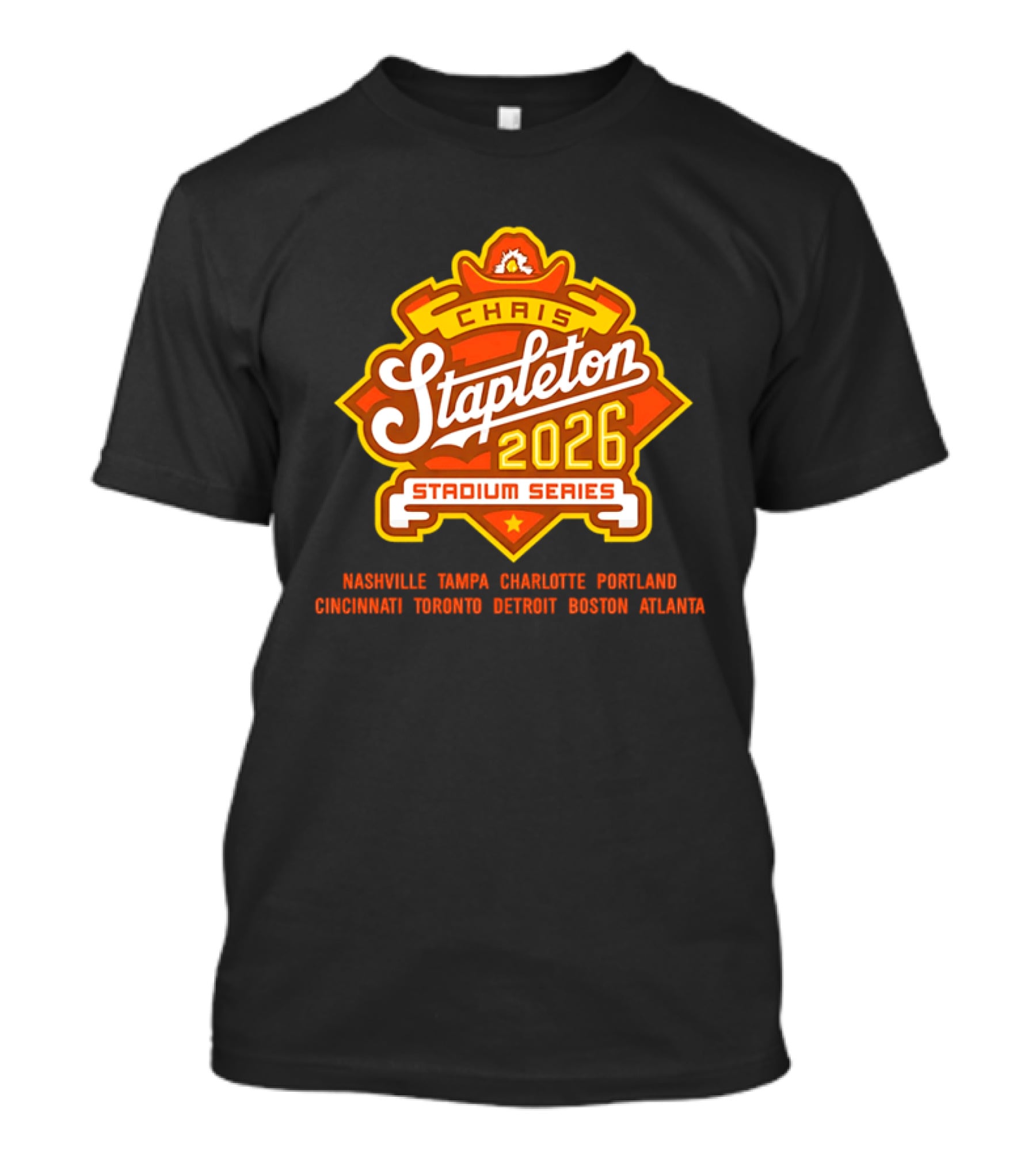 Chris Stapleton 2026 Stadium Series Nashville Tampa Charlotte Portland Cincinnati Toronto Detroit Boston Atlanta T-Shirt