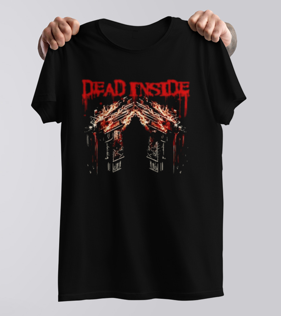 Dead Inside Flaming Guns T-Shirt