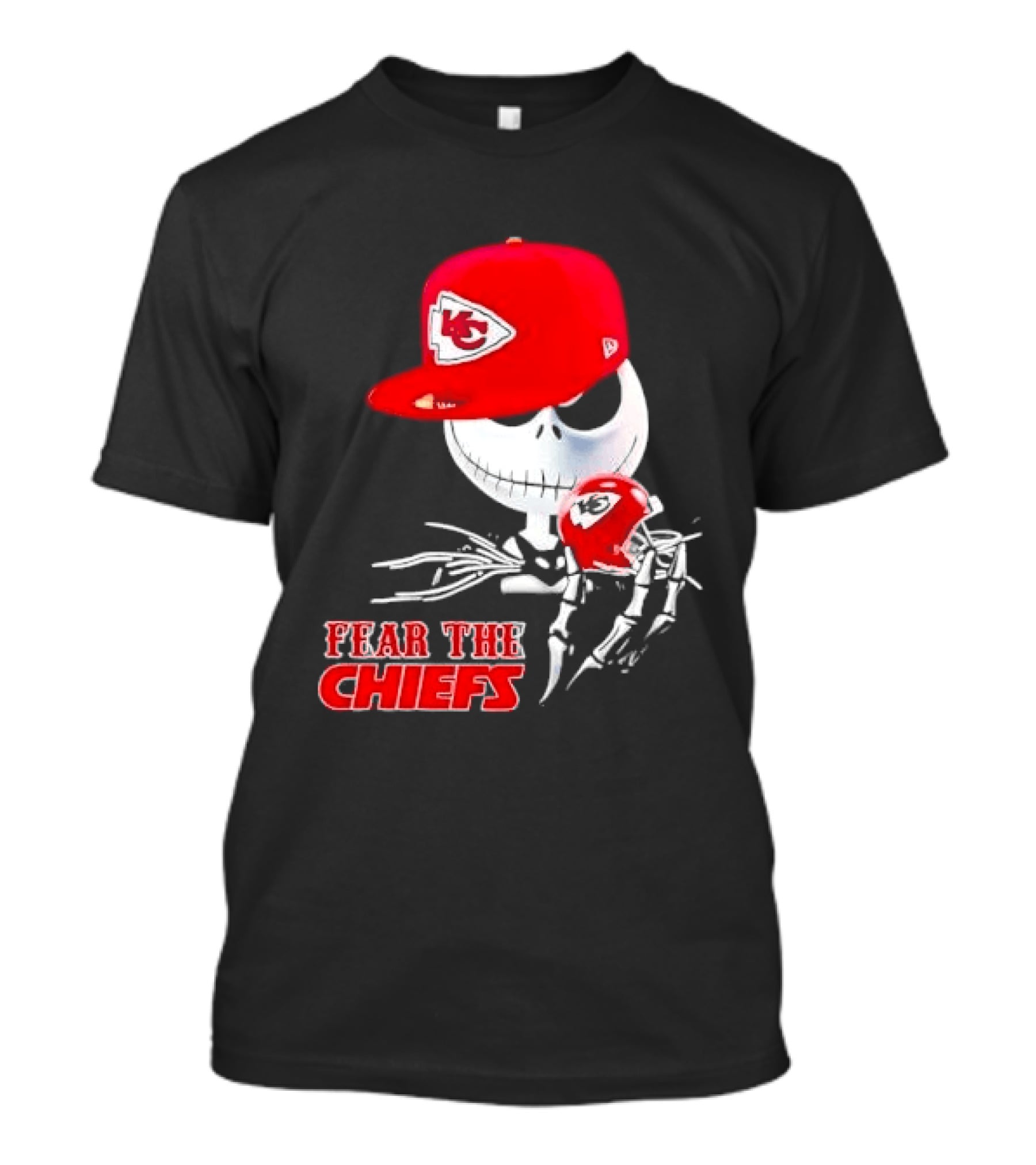 Jack Skellington Kansas City Chiefs Helmet Fear The Chiefs T-Shirt