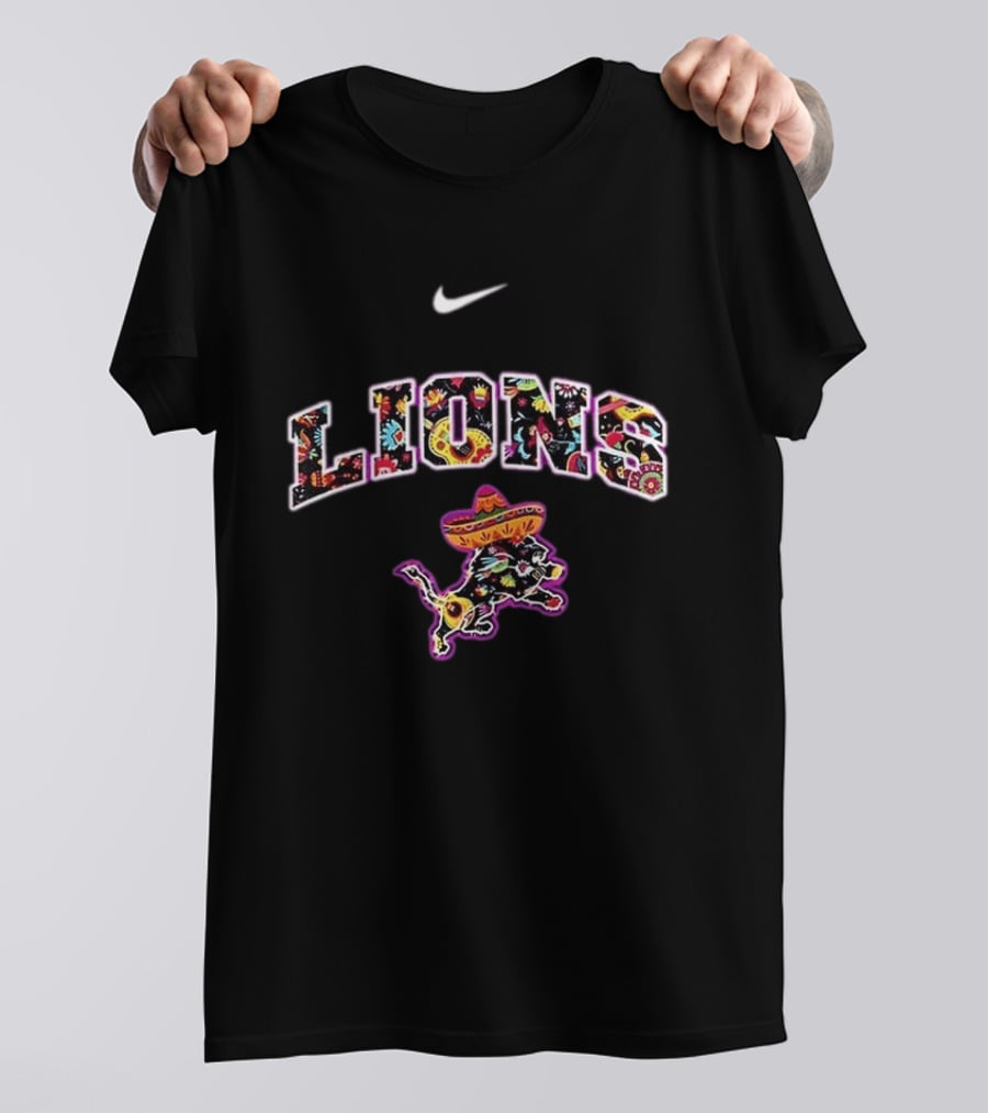 Nike Detroit Lions Hispanic Heritage Fiesta Sombrero Bull T-Shirt