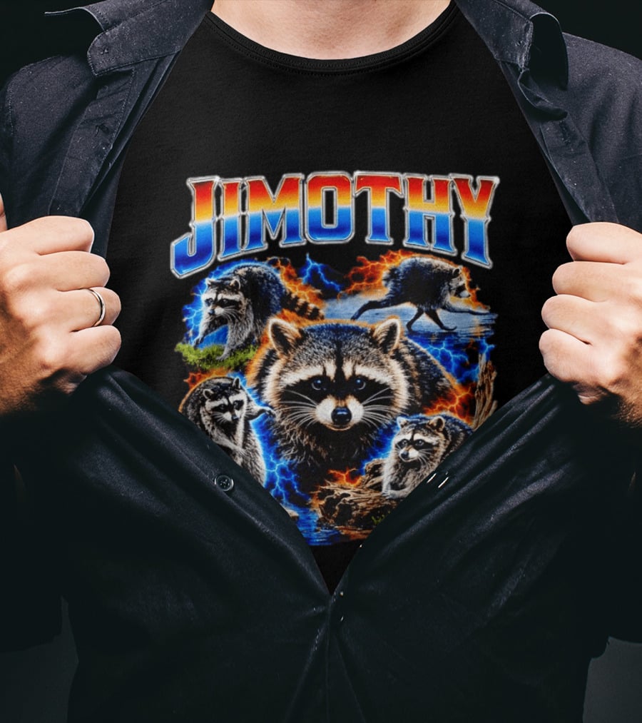 Jimothy Raccoon Wildlife Adventure Seattle Trash Panda T-Shirt