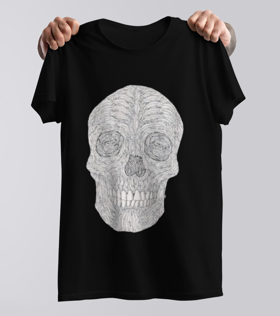 Salmon Fish Bones Skull T-Shirt