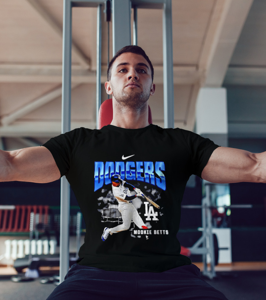Nike Los Angeles Dodgers Mookie Betts Swing Action LA 2026 T-Shirt