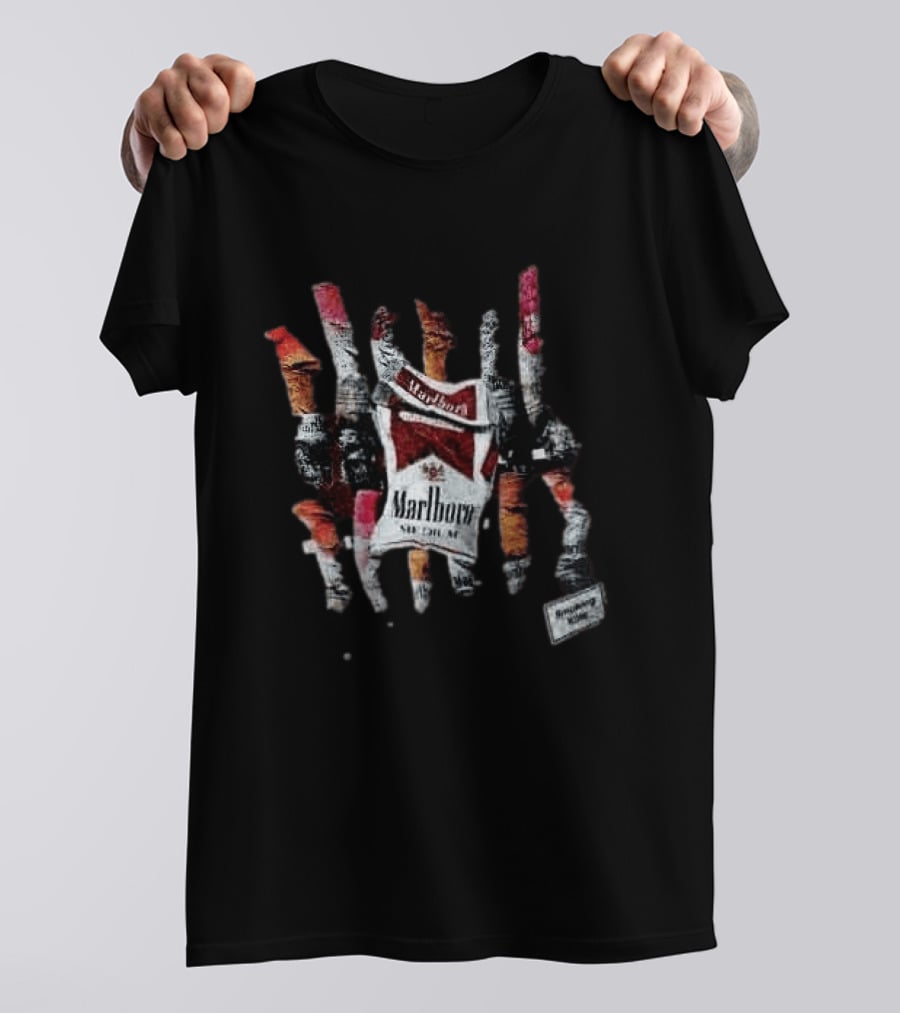 Marlboro Medium Cigarette Butts Collage Street T-Shirt