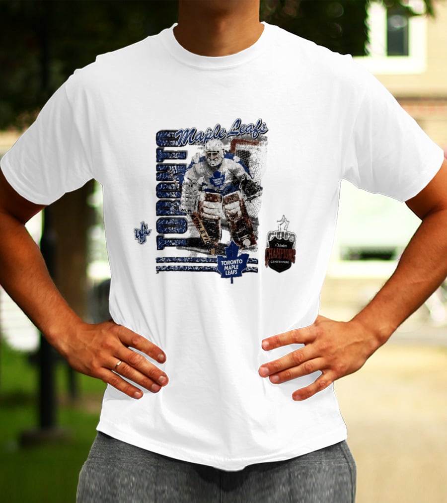 Toronto Maple Leafs Centennial Champions Vintage Hockey Goalie Gear T-Shirt