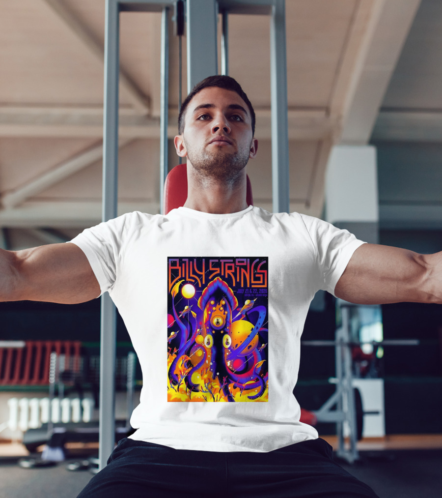 Billy Strings Boston MA July 21 22 2026 Live Agganis Arena Event Psychedelic Cosmic Squid T-Shirt