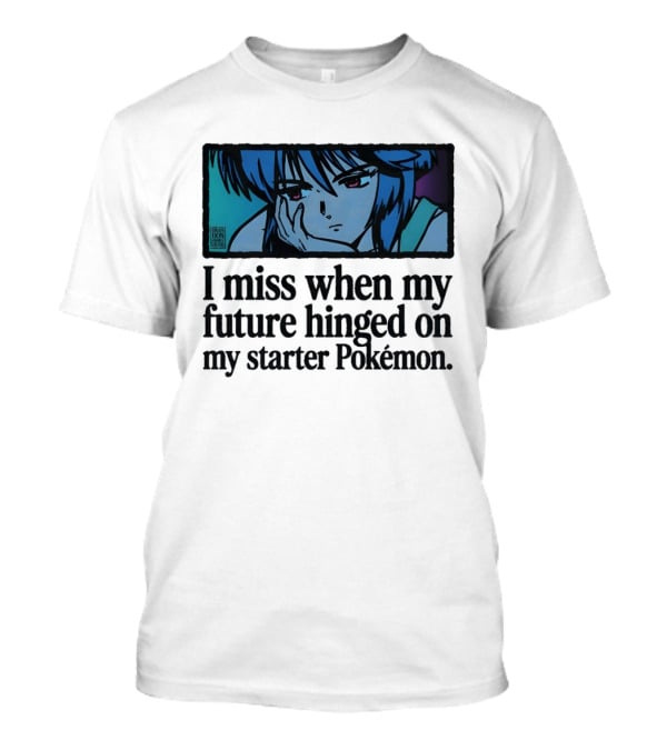 Motoko Kusanagi Ghost In The Shell I Miss When My Future Hinged On My Starter Pokémon T-Shirt