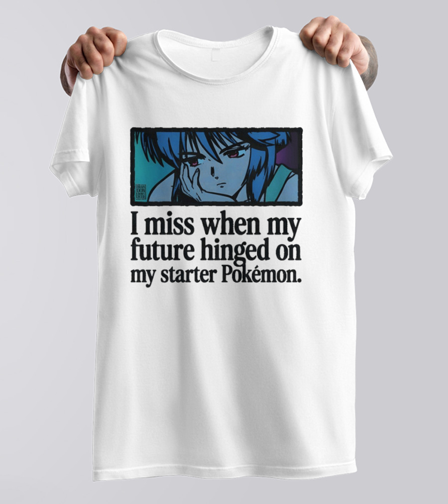 Motoko Kusanagi Ghost In The Shell I Miss When My Future Hinged On My Starter Pokémon T-Shirt
