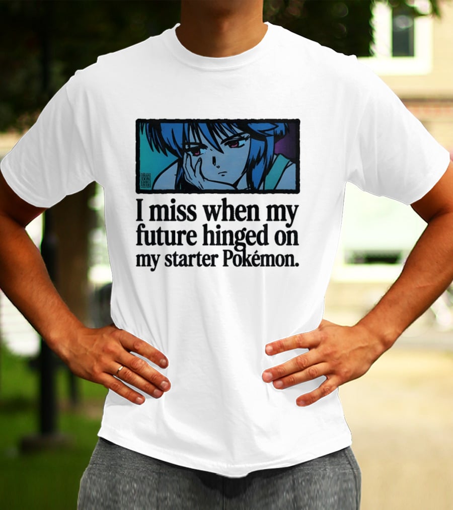 Motoko Kusanagi Ghost In The Shell I Miss When My Future Hinged On My Starter Pokémon T-Shirt