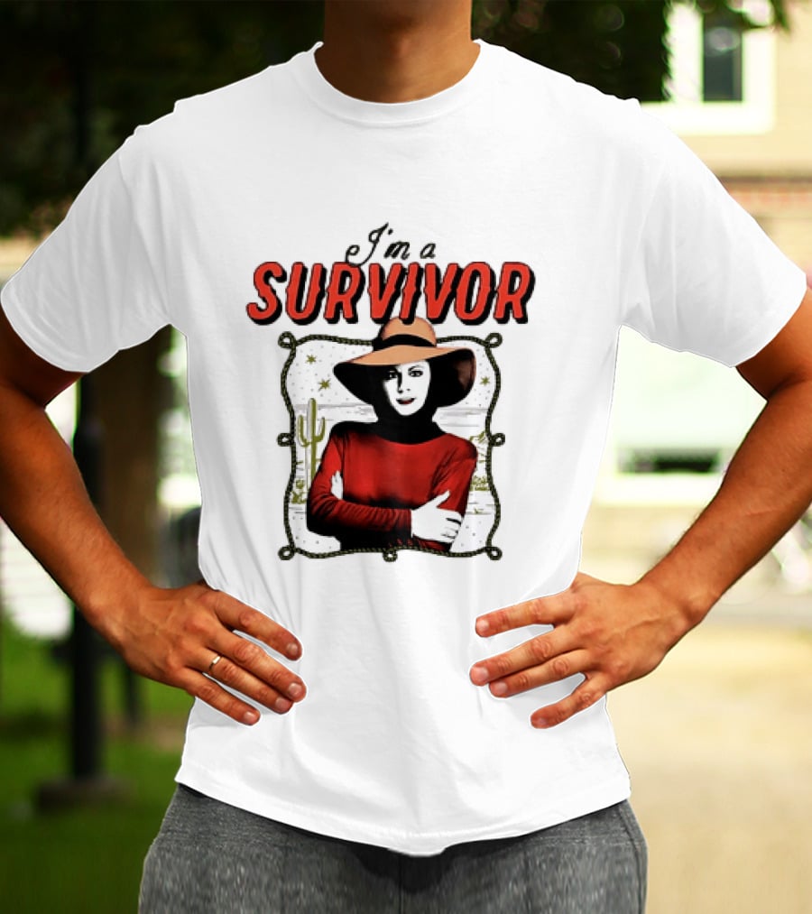 I'm A Survivor Woman Desert Vibes Western Cactus Hat T-Shirt